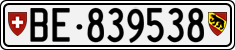 License plate of Switzerland, Cars