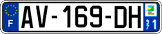 French license plate, SIV (ordinary)