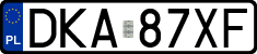 License plates of Poland, Regular car plates