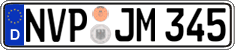German license plate, Regular plates