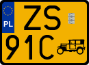 License plates of Poland, Oldtimers