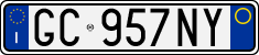 License plate of Italy, Cars (1994 year series)