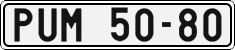 License plate of the Czech Republic, Cars (1960)