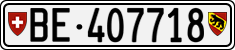 License plate of Switzerland, Cars