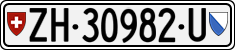 License plate of Switzerland, Dealer (with 