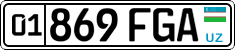 License plate of Uzbekistan, Organizations