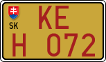 License plate of Slovakia, Oldtimers