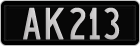 License plate of New Zealand, AB1(234)