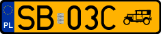 License plates of Poland, Oldtimers