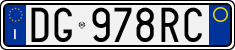License plate of Italy, Cars (1994 year series)