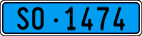 License plate of Switzerland, Work and fire vehicles (blue)