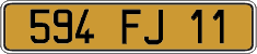 French license plate, FNI
