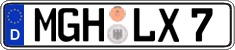 German license plate, Regular plates