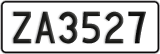 License plate of New Zealand, AB1(234)