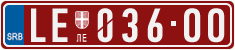 License plate of Serbia, Cars