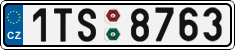 License plate of the Czech Republic, Cars (2001)