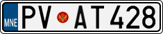 License plate of Montenegro, Cars