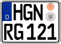 German license plate, Regular plates