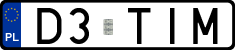 License plates of Poland, Vanity Plates