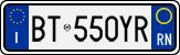 License plate of Italy, Cars (1994 year series)