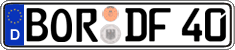 German license plate, Regular plates