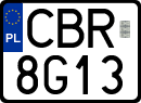 License plates of Poland, Special vehicles and motorcycles