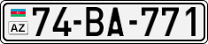 License plate of Azerbaijan, Cars