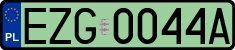 License plates of Poland, Electric vehicles