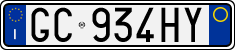 License plate of Italy, Cars (1994 year series)