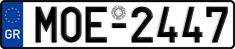 License plate of Greece, Cars