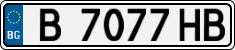 License plate of Bulgaria, Cars