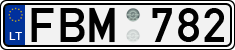 License plate of Lithuania, Cars