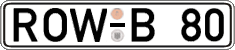 German license plate, Regular plates