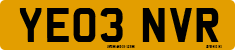 License plate of the United Kingdom, 2001 year system