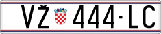 License plate of Croatia, Regular plates