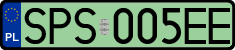License plates of Poland, Electric vehicles