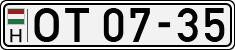 license plates of Hungary, Oldtimers (1990)