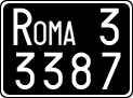 License plate of Italy, Cars (1927 year series)