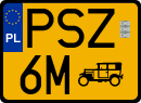 License plates of Poland, Oldtimers