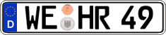 German license plate, Regular plates