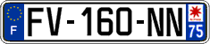 French license plate, SIV (ordinary)