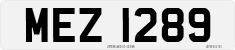 License plate of the United Kingdom, Northern Ireland (1966)