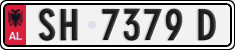 License plate of Albania, Cars (1993)