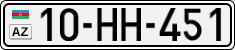 License plate of Azerbaijan, Cars