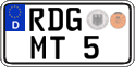 German license plate, Regular plates
