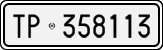 License plate of Italy, Cars (1927 year series)