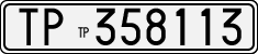 License plate of Italy, Cars (1927 year series)