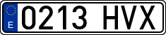 License plates of Spain, Ordinary (2000)