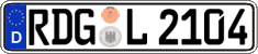 German license plate, Regular plates