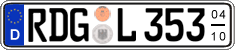 German license plate, Seasonal plates